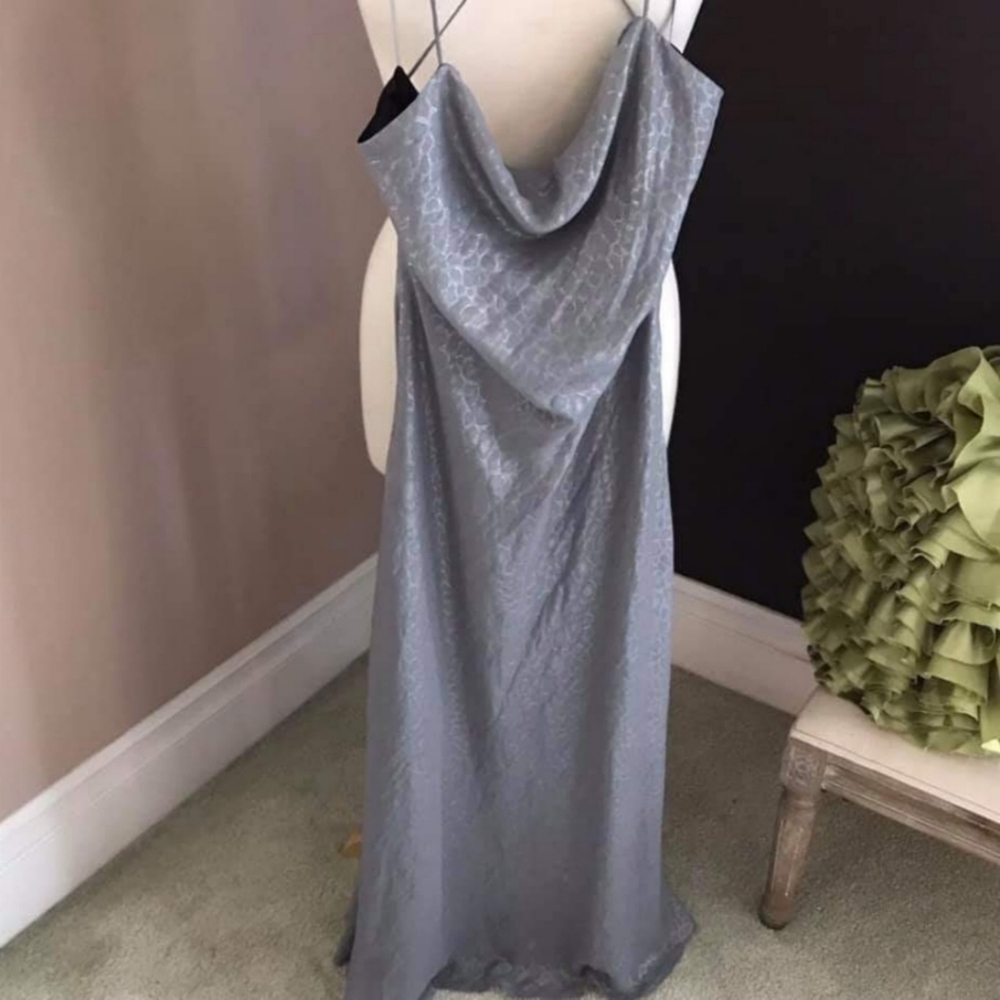 NWT Urban Outfitters Silence Silver shimer Snake Print Dress fully lined. L - Picture 3 of 10